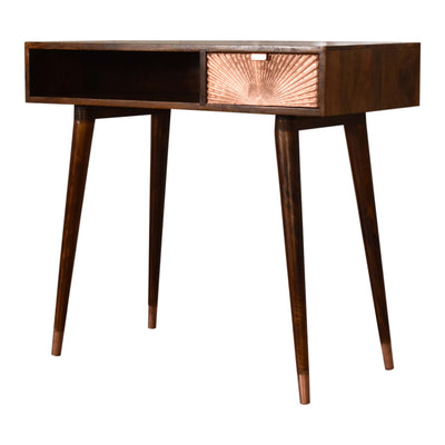 Manila Rose Gold Writing Desk